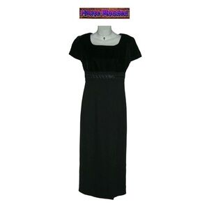 Vintage 90's Yves Cosette Depeche Mode Black Crushed Velvet Long Ribbon Gothic 6